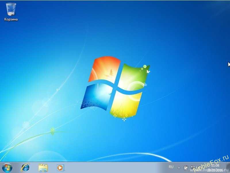 Операционная система Microsoft Windows 7 установлена