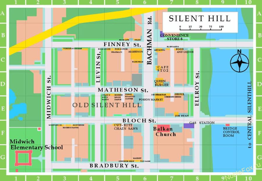 Карта города Silent Hill